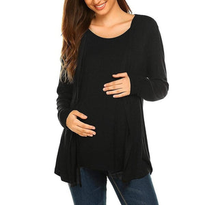 Breastfeeding Clothes Women Maternity Long Sleeve Double Layer Nursing Tops T-shirt For Breastfeeding embarazada ropa A2