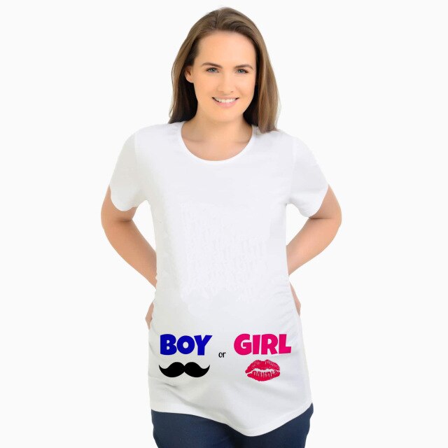 It's A Girl Maternity Plus Size Tees Tops Summer Pregnant Maternity T-Shirt Short Sleeve Casual Pregnancy Clothes Funny Clothing